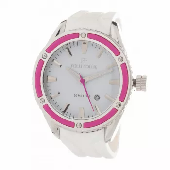 Folli Follie White & Pink Quartz Watch: Daily Style